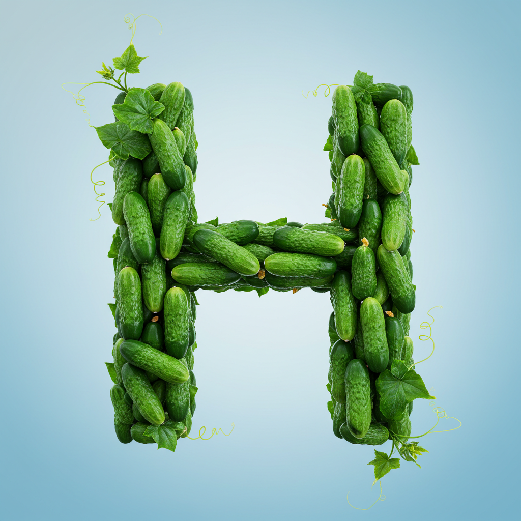 Cucumber — litera H (wariant 2)