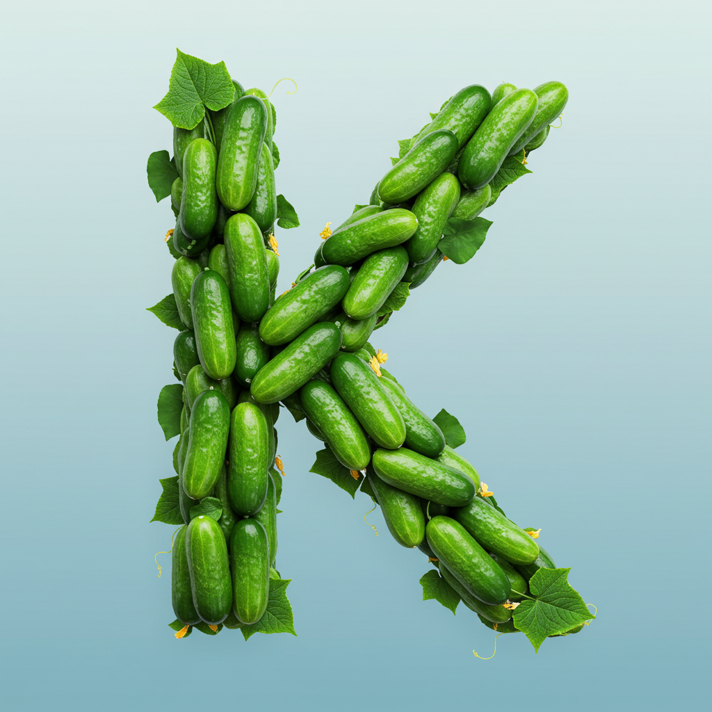 Cucumber — litera K (wariant 2)