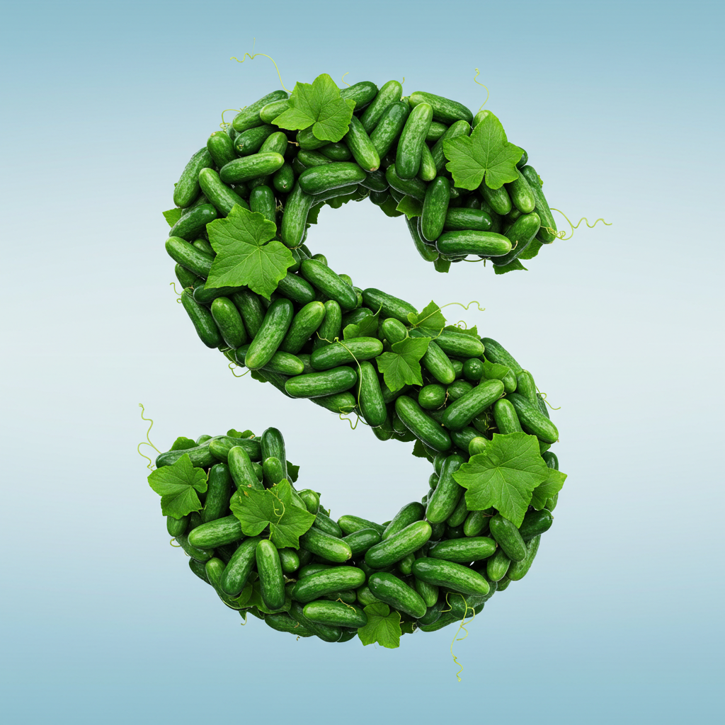 Cucumber — litera S (wariant 2)