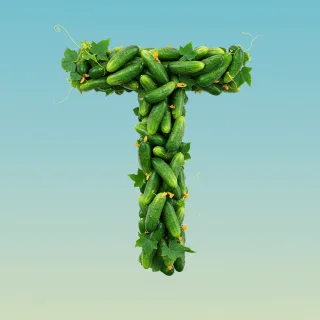 Cucumber — litera T (wariant 2)
