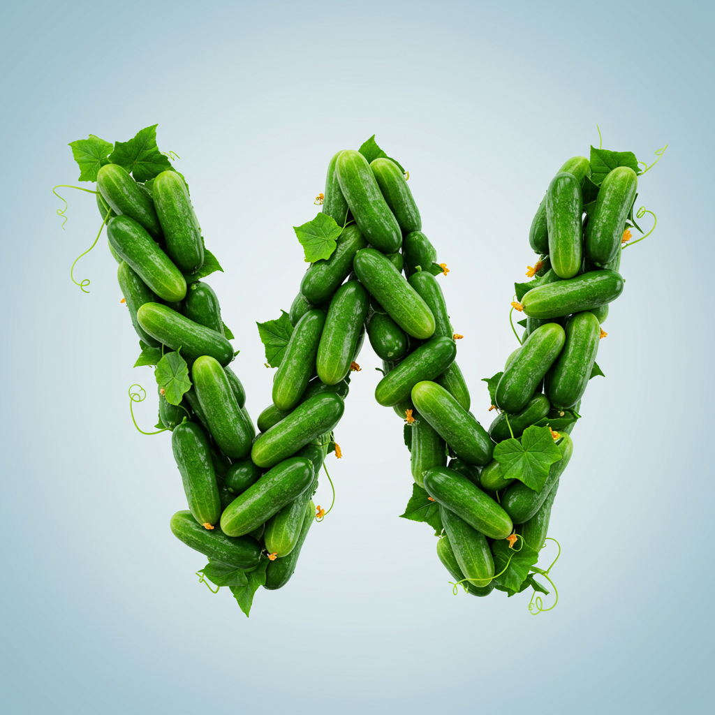 Cucumber — litera W (wariant 2)