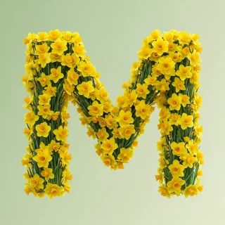 Daffodil 2 — litera M (wariant 2)