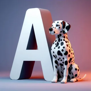 Dalmatian dog — litera A