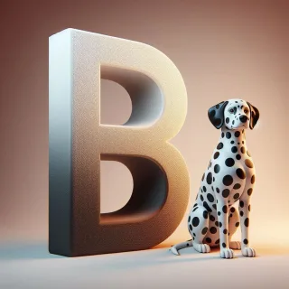 Dalmatian dog — litera B (wariant 2)