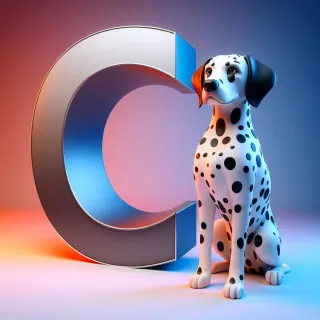 Dalmatian dog — litera C
