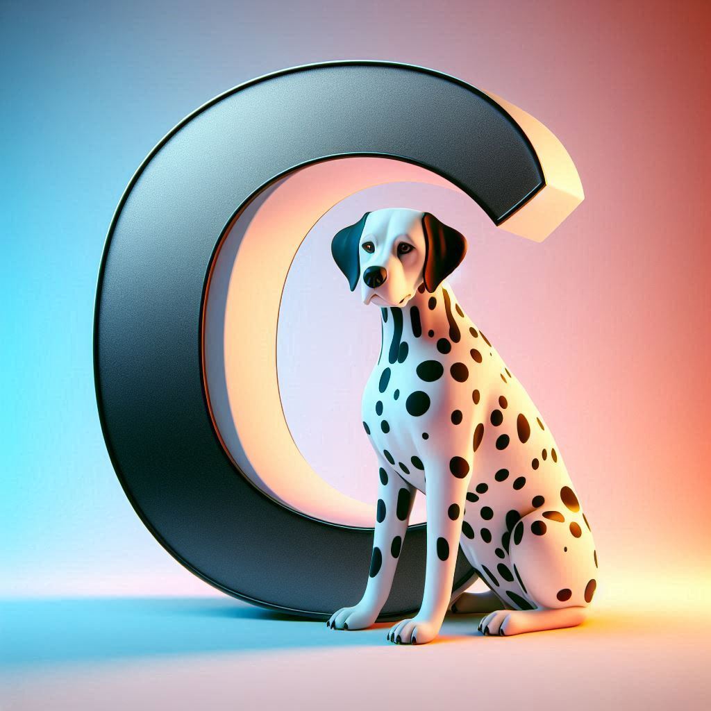 Dalmatian dog — litera C (wariant 2)