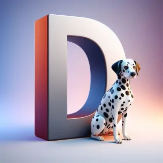Dalmatian dog — litera D