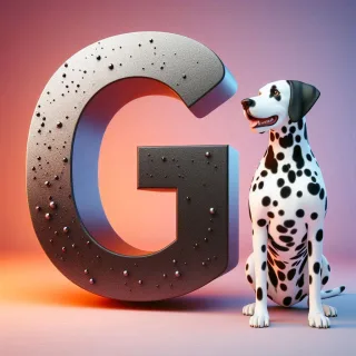 Dalmatian dog — litera G (wariant 2)
