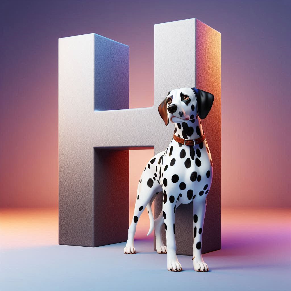 Dalmatian dog — litera H