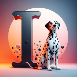 Dalmatian dog — litera I (wariant 2)