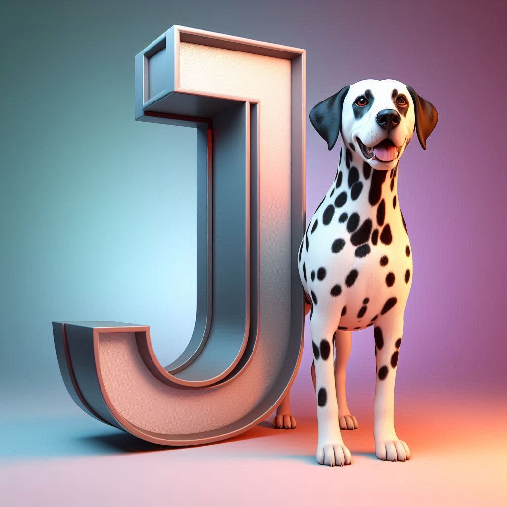 Dalmatian dog — litera J