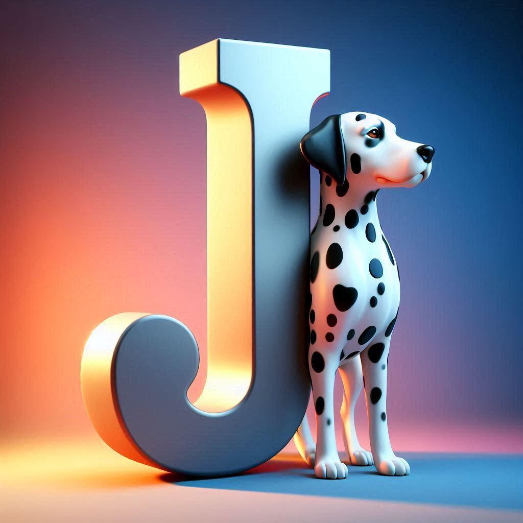 Dalmatian dog — litera J (wariant 2)