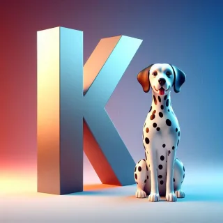 Dalmatian dog — litera K (wariant 2)