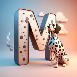 Dalmatian dog — litera M