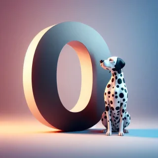 Dalmatian dog — litera O