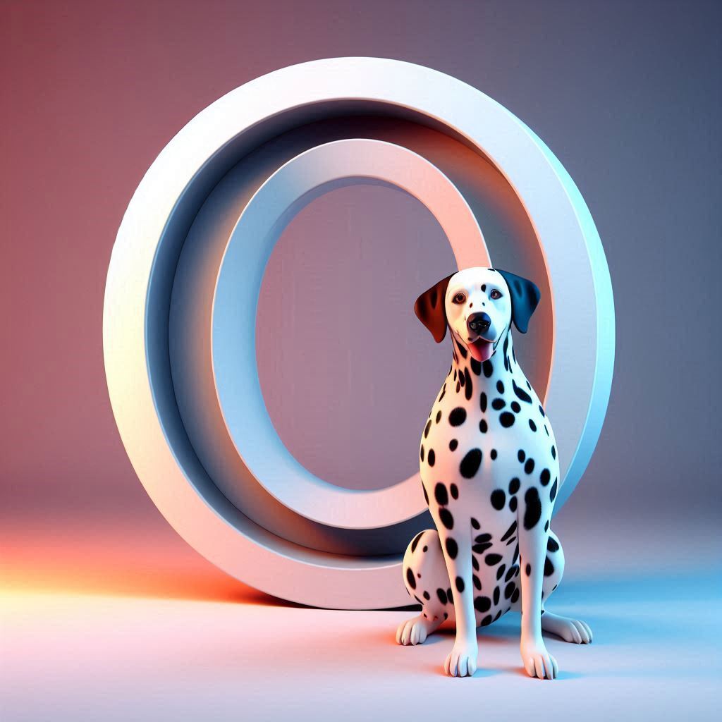 Dalmatian dog — litera O (wariant 2)
