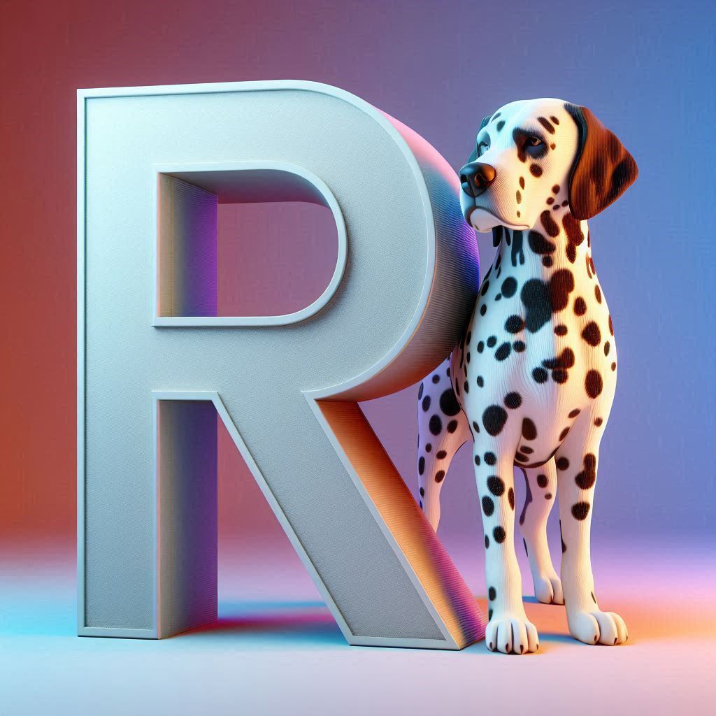 Dalmatian dog — litera R (wariant 2)