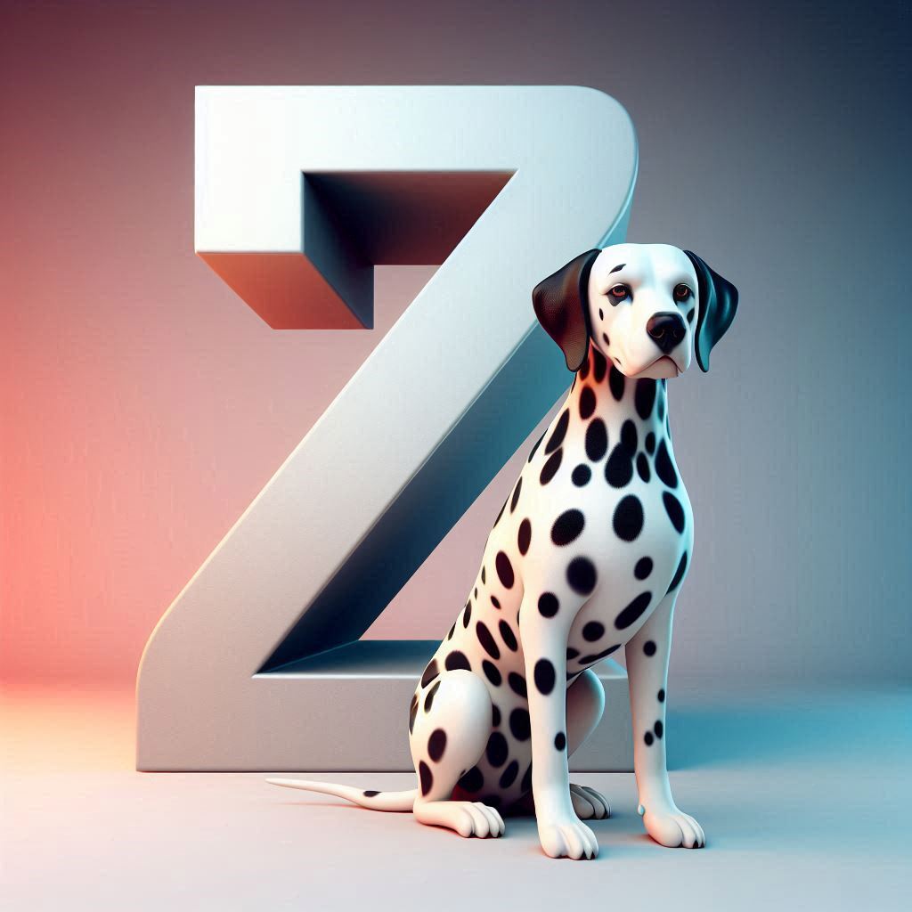 Dalmatian dog — litera Z (wariant 2)