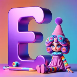 Doll — litera E (wariant 2)