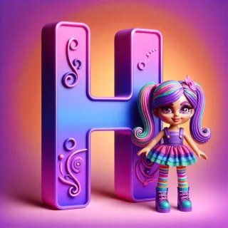 Doll — litera H (wariant 2)