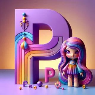 Doll — litera P (wariant 2)