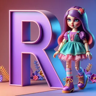 Doll — litera R (wariant 2)