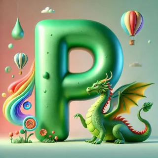 Dragon 2 — litera P (wariant 2)