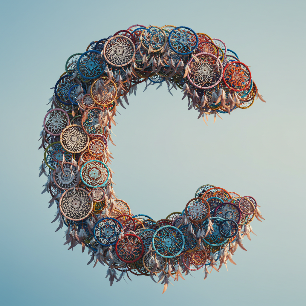 Dream catcher 2 — litera C (wariant 2)