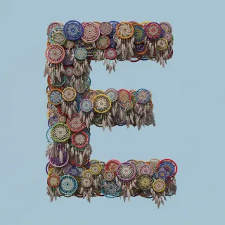 Dream catcher 2 — litera E (wariant 2)