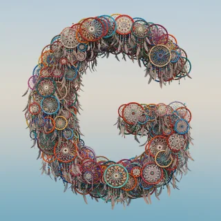 Dream catcher 2 — litera G (wariant 2)