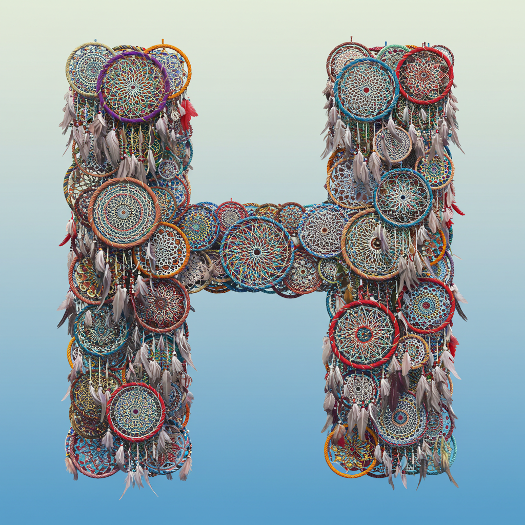 Dream catcher 2 — litera H (wariant 2)