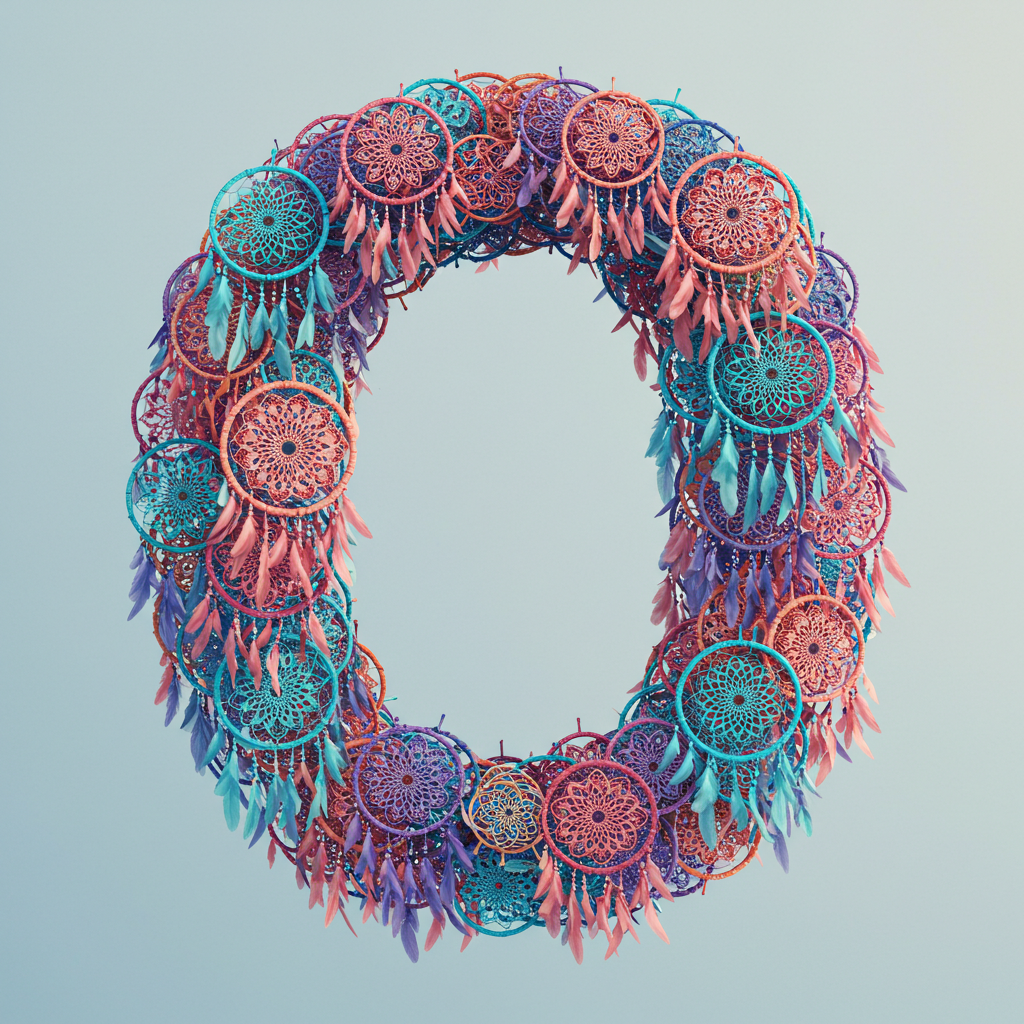 Dream catcher 2 — litera O (wariant 2)
