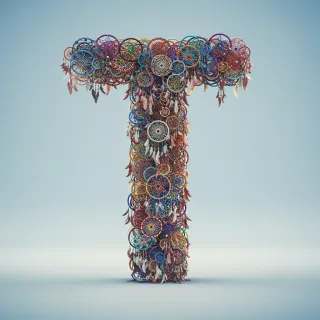 Dream catcher 2 — litera T (wariant 2)