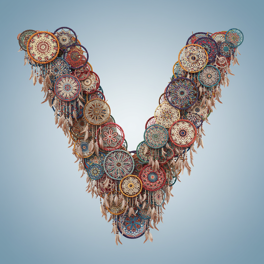 Dream catcher 2 — litera V (wariant 2)