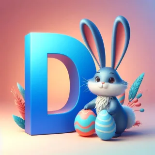 Easter bunny — litera D
