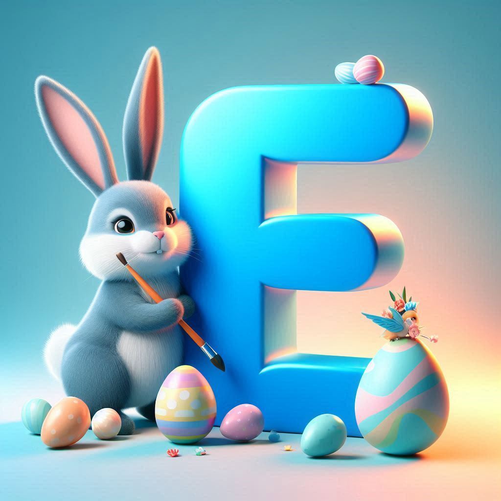 Easter bunny — litera E