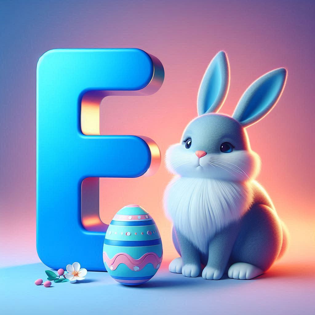 Easter bunny — litera E (wariant 2)