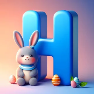Easter bunny — litera H