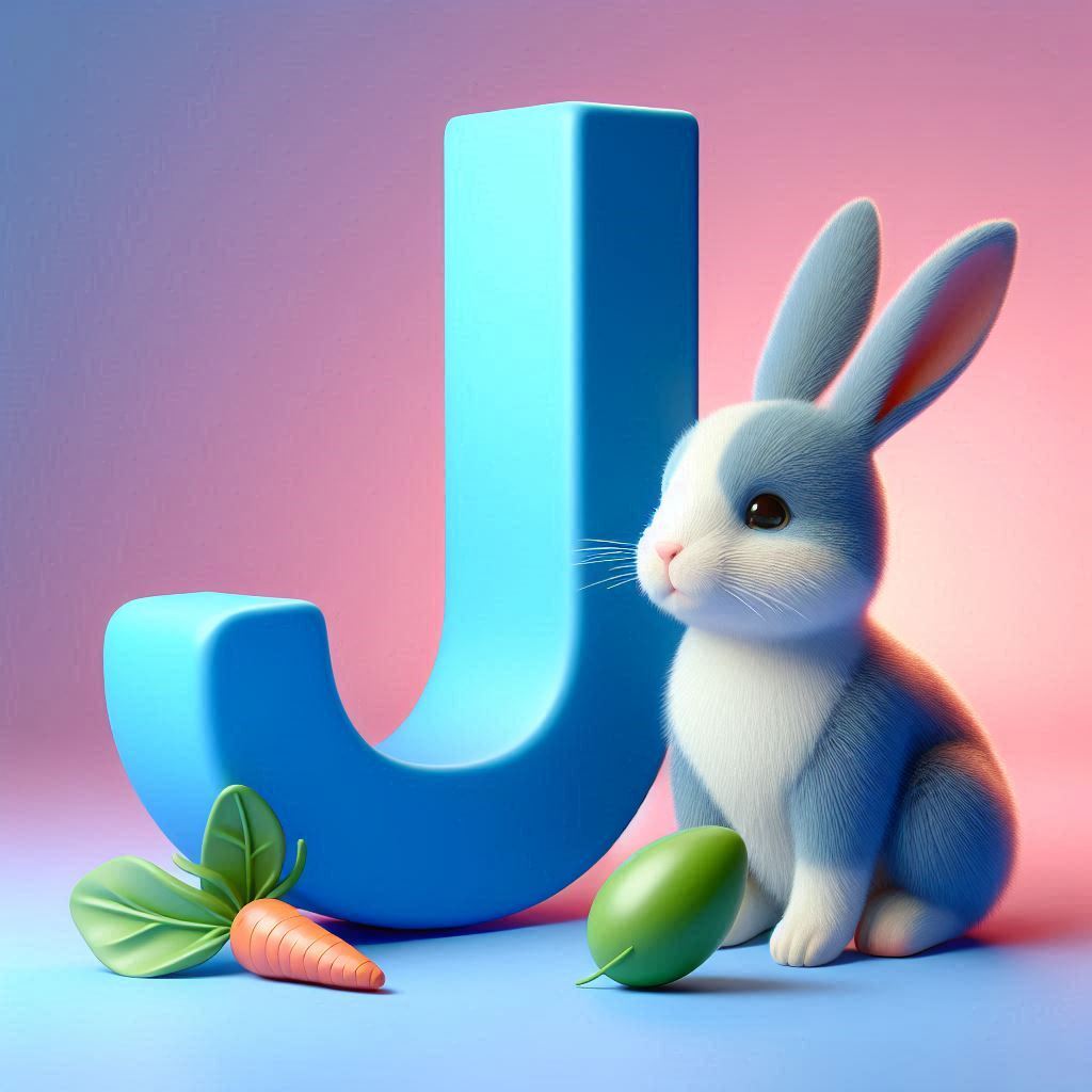 Easter bunny — litera J