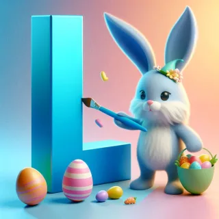 Easter bunny — litera L