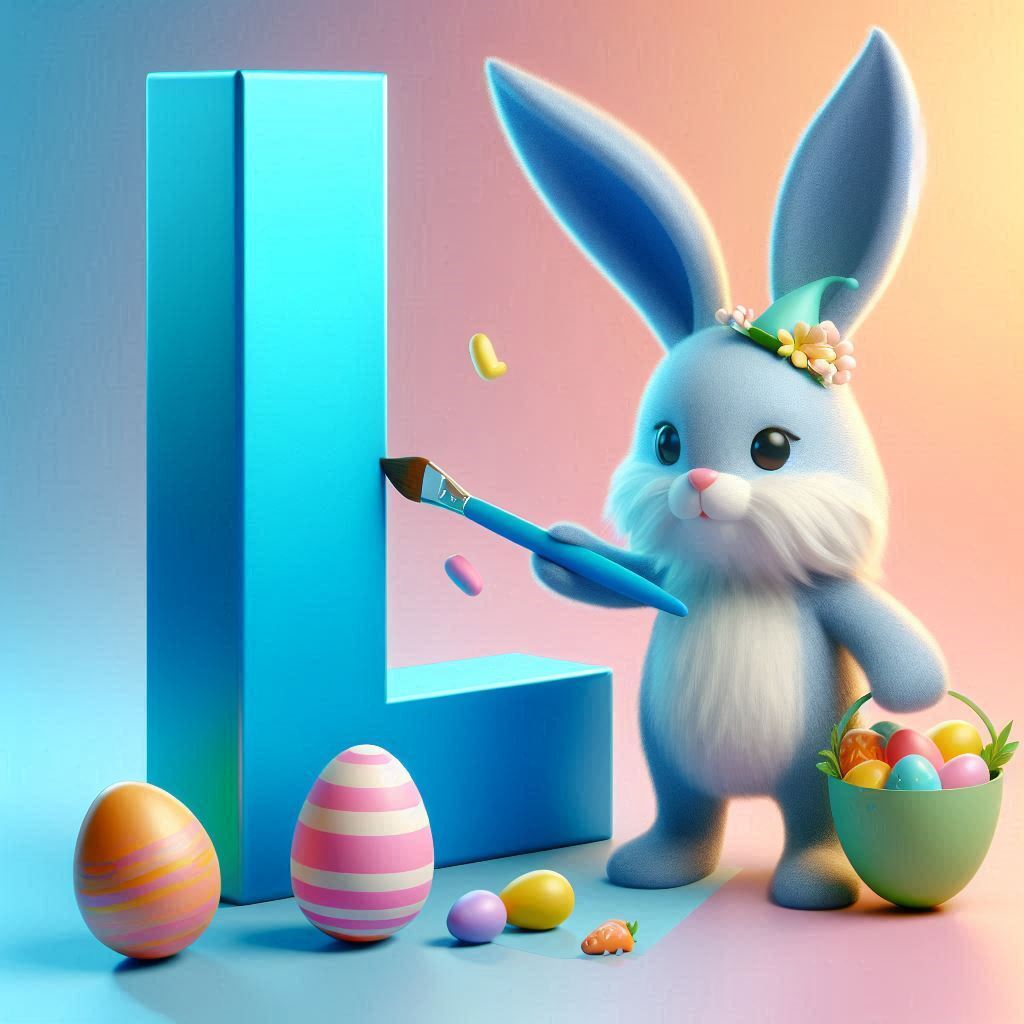 Easter bunny — litera L
