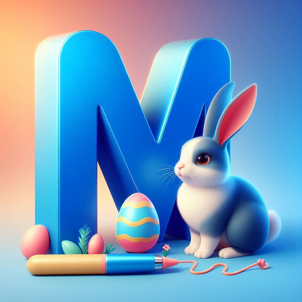 Easter bunny — litera M