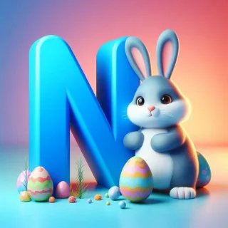 Easter bunny — litera N