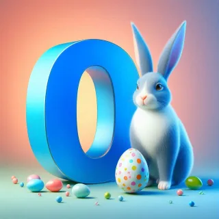 Easter bunny — litera O