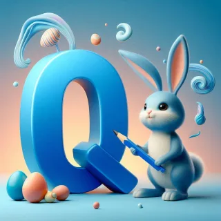 Easter bunny — litera Q