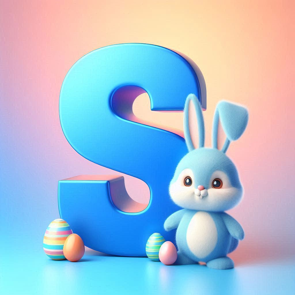 Easter bunny — litera S (wariant 2)