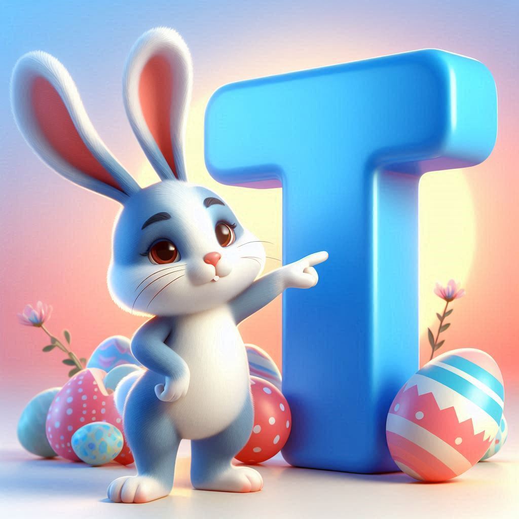 Easter bunny — litera T