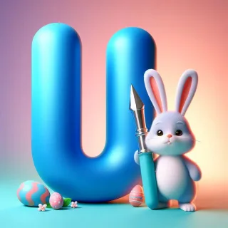 Easter bunny — litera U