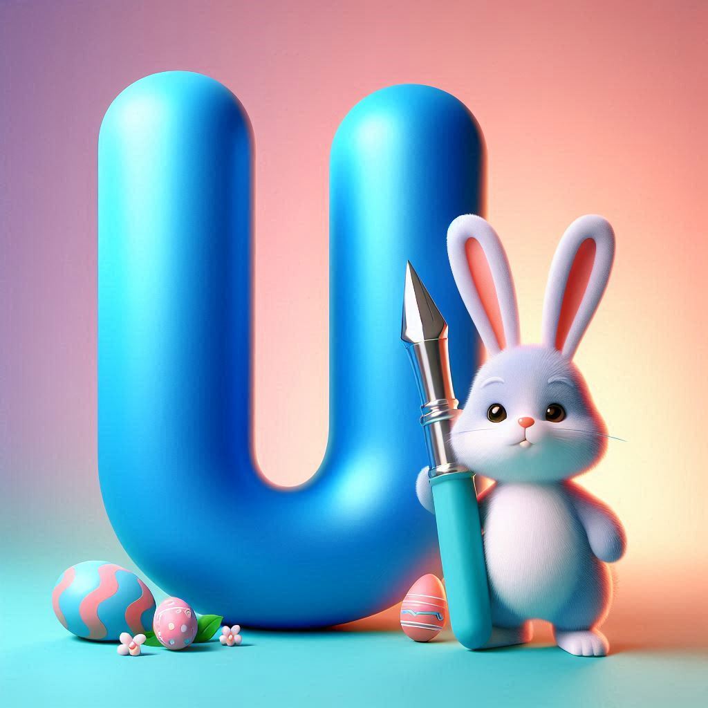 Easter bunny — litera U