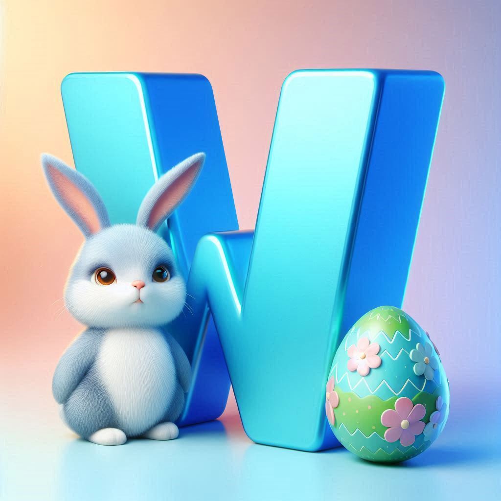 Easter bunny — litera W